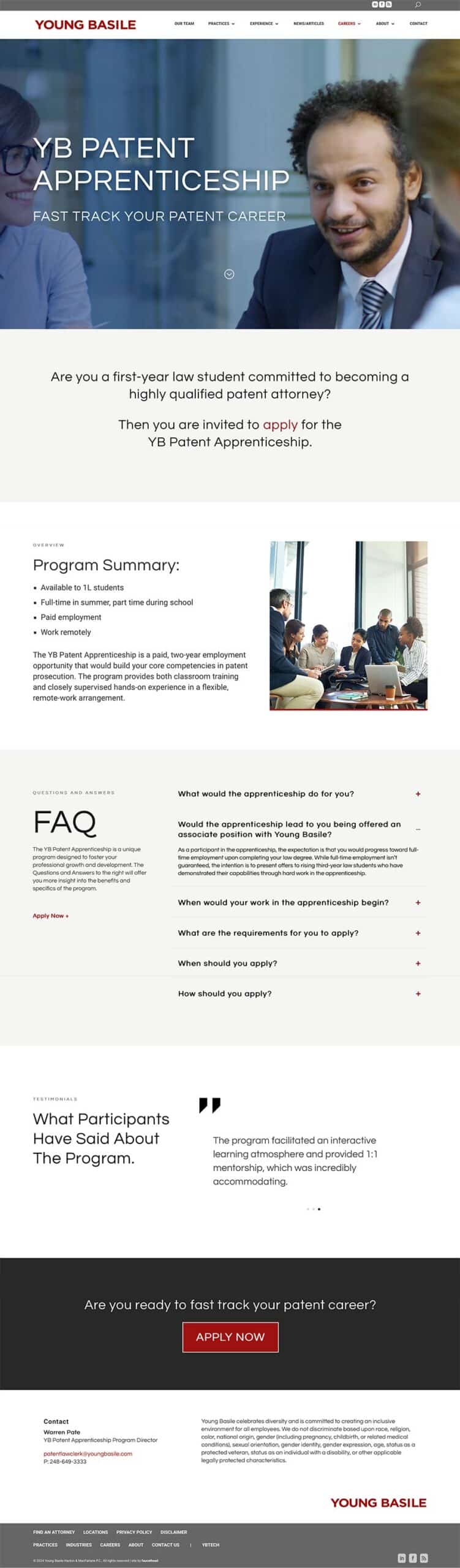 Young Basile Patent Apprenticeship Microsite by faucethead